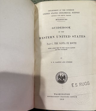 Guidebook of the Western United States Part C. The Santa Fe Route with a Side Trip to the Grand Canyon of the Colorado