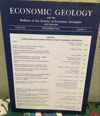 Item #15666 A Special Issue on Volcanic Centers As Targets for Mineral Exploration. W. E. Elston,...