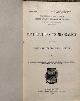 Contributions to Mineralogy From the United States Geological Survey
