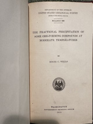The Fractional Precipitation of Some Ore-Forming Compounds At Moderate Temperatures