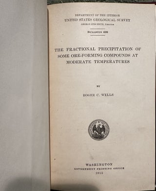 The Fractional Precipitation of Some Ore-Forming Compounds At Moderate Temperatures