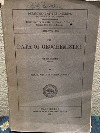 Item #18912 The data of geochemistry. Frank Wigglesworth Clarke