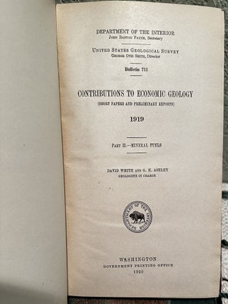 Contributions to Economic Geology (Short Papers and Preliminary Reports) 1919, Part II