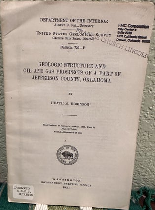 Item #18962 Geologic Structure and Oil and Gas Porospects of a Part of Jerfferson County,...