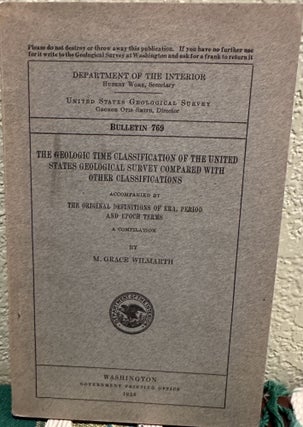 Item #18968 The Geologic Time Classification of the United States Geological Survey Compared with...