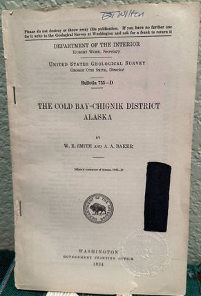 Item #18971 Cold Bay-Chignik District, Alaska - United States Geological Survey Bulletin 755-D...