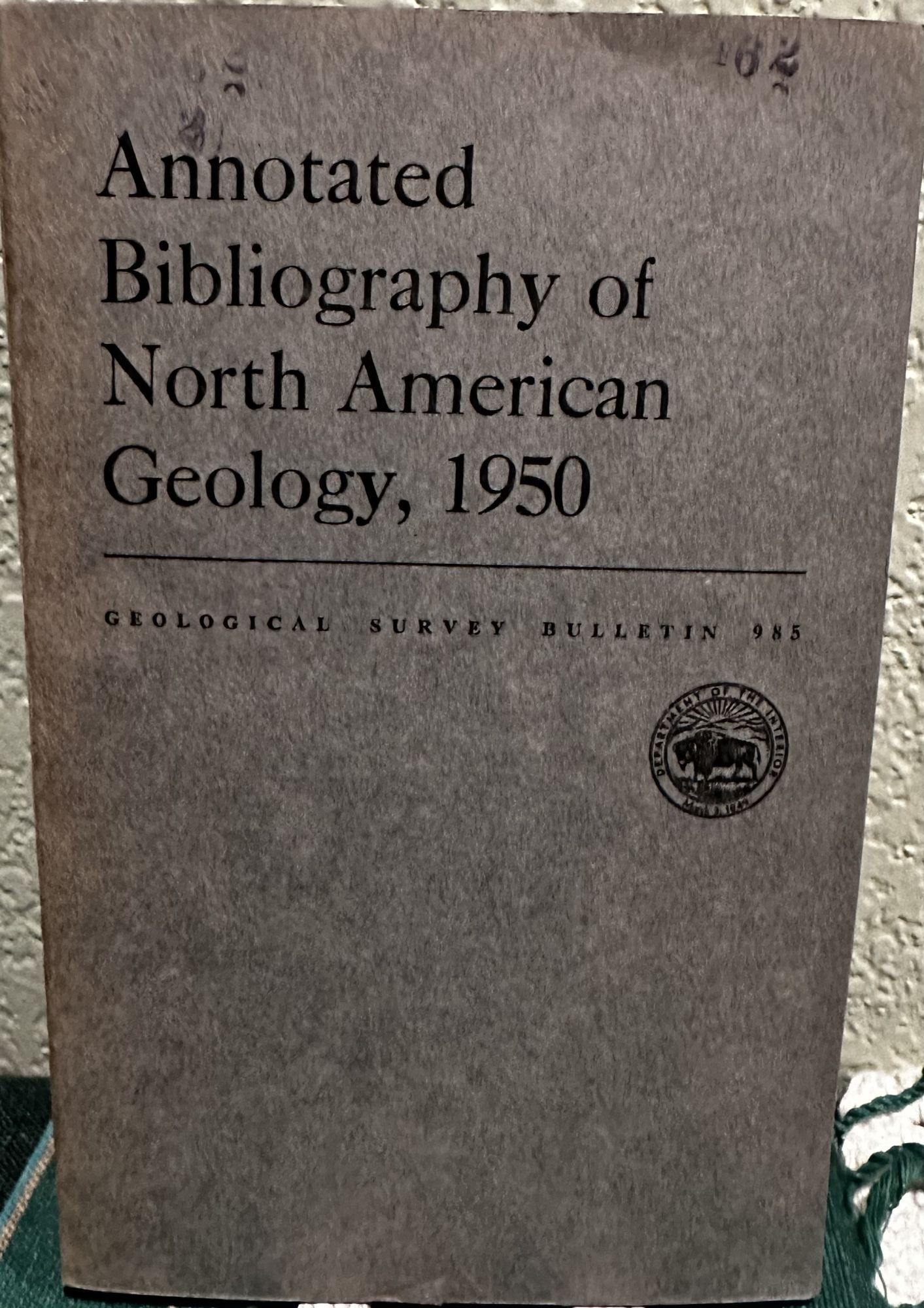 Annotated Bibliography of North American Geology. M. Hooker.