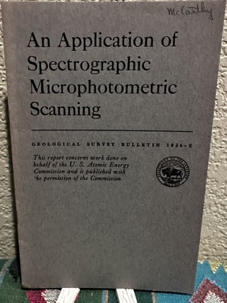 Item #19414 An Application of Spectrographic Microphotometric Scanning. Mona Franck C. L. Waring,...