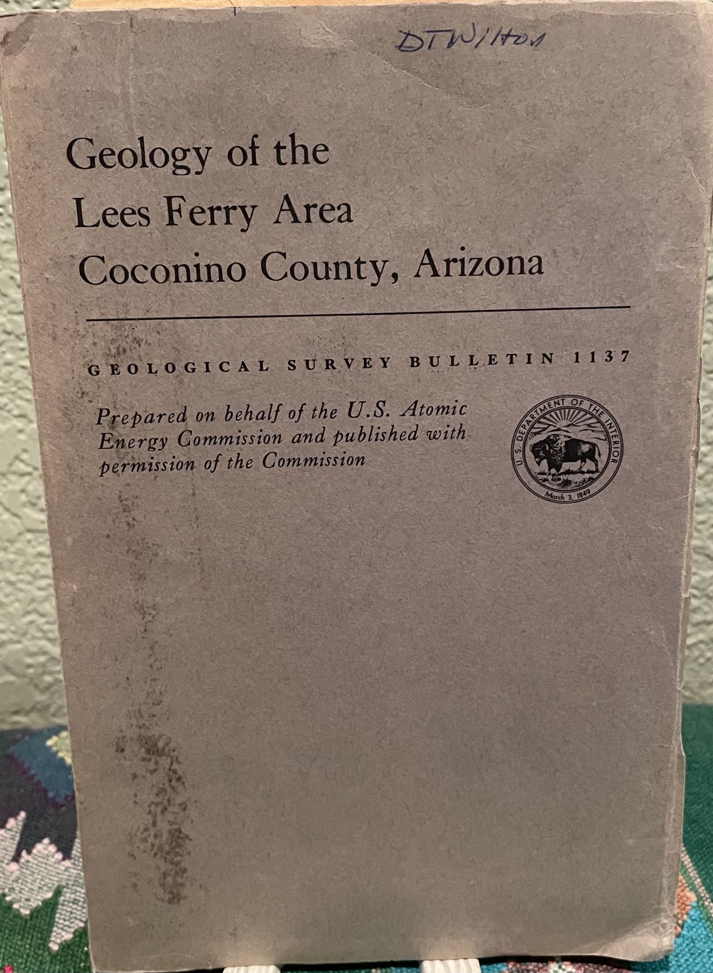 Geology of the Lees Ferry Area Coconino County, Arizona. David A. Phoenix.