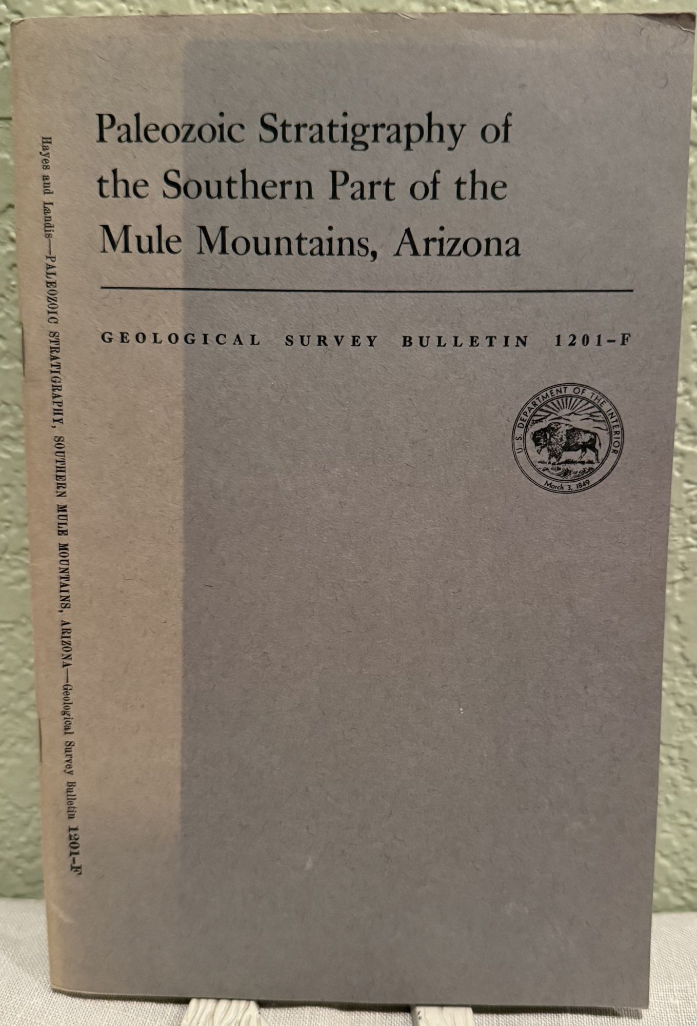 Paleozoic Stratigraphy of the Southern Part of the Mule Mountains, Arizona. Non Stated.