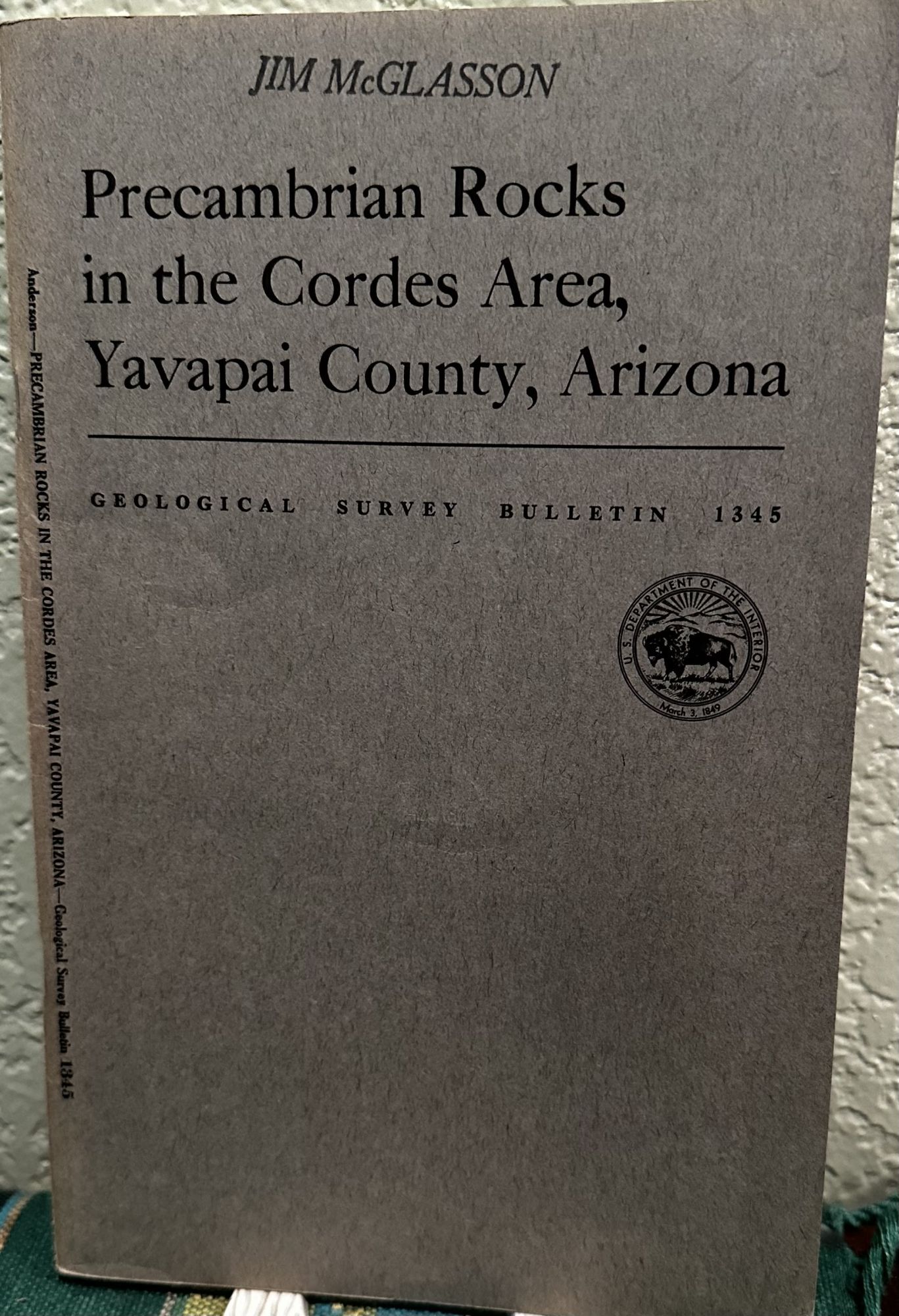 Precambrian rocks in the Cordes area, Yavapai County, Arizona. Charles Alfred Anderson.