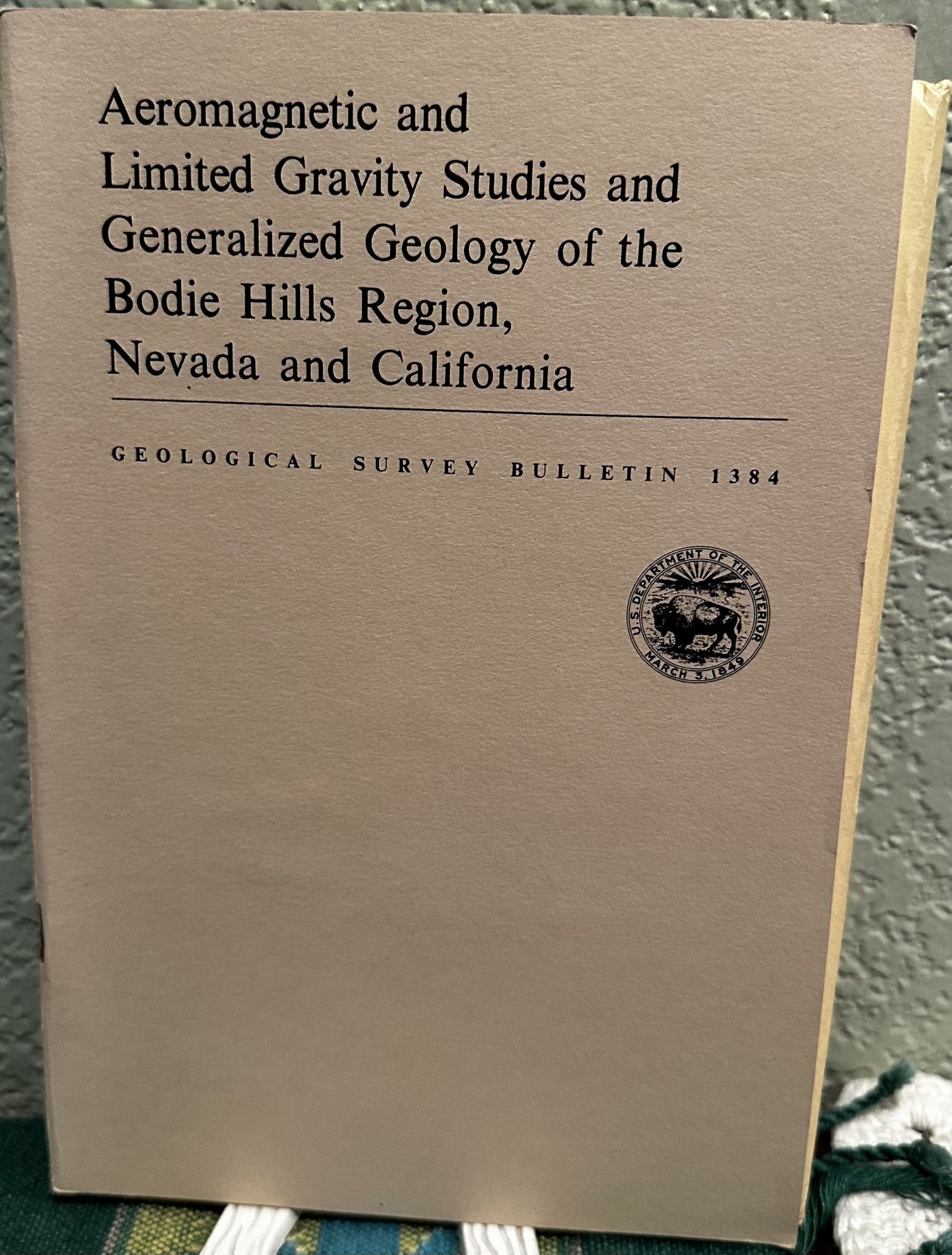 Aeromagnetic and Limited Gravity Studies and Generalized Geology of the Bodie Hills Region, F. J Kleinhampl.