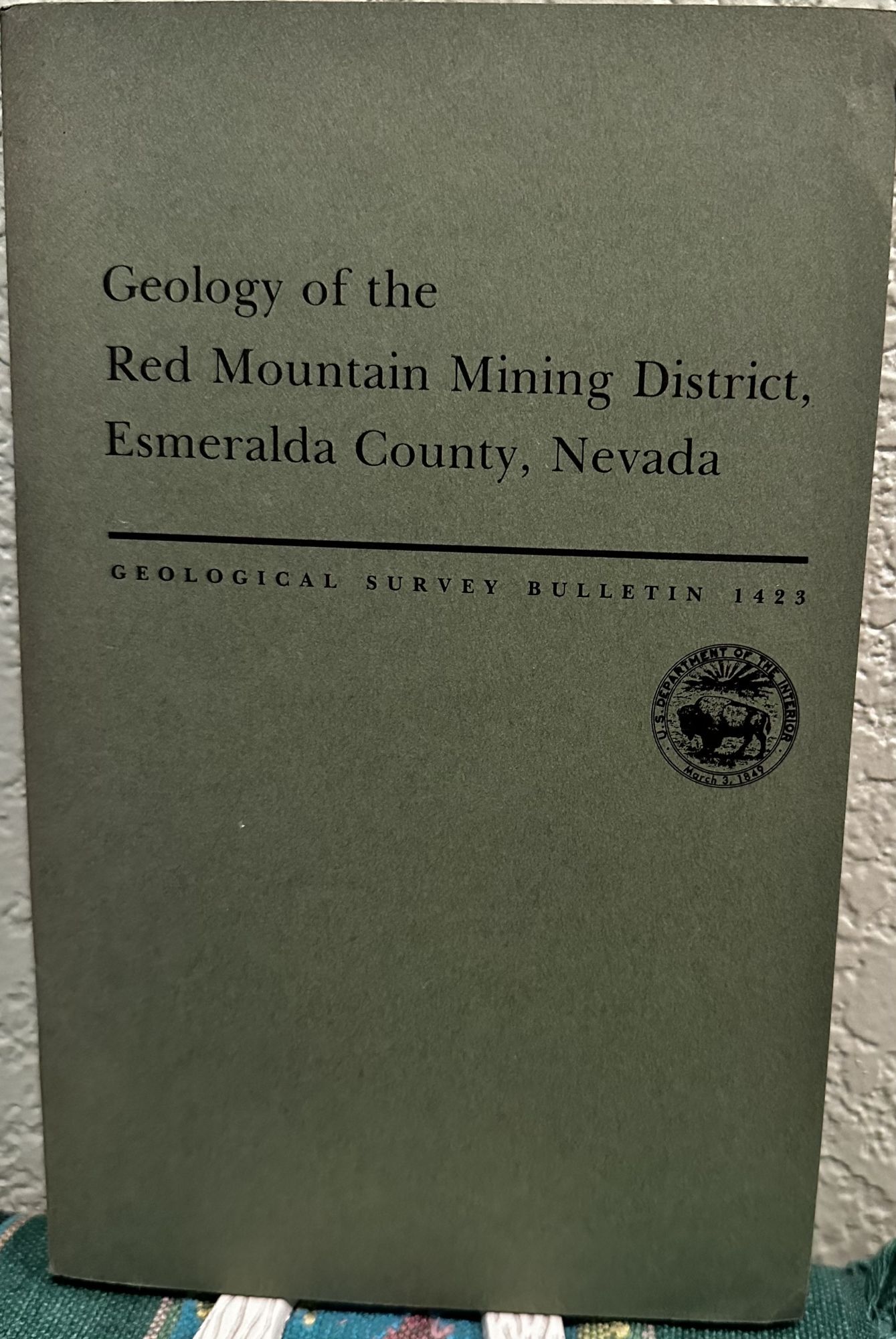 Geology of the Red Mountain mining district, Esmeralda County, Nevada. William J. Keith.