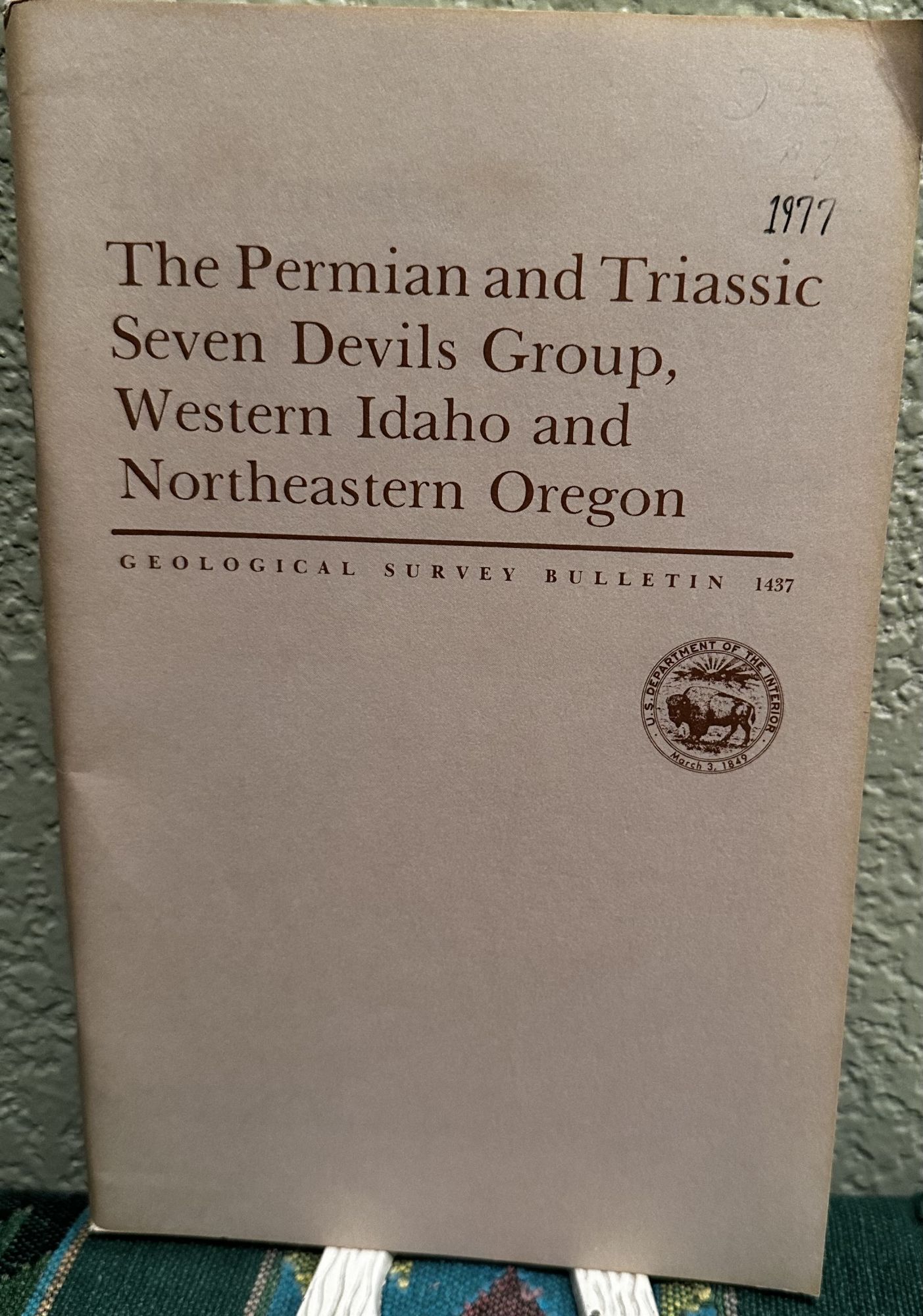 The Permian and Triassic Seven Devils Group, western Idaho and northeastern Oregon. T. L. Vallier.