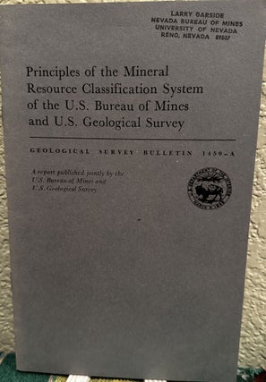 Item #20139 Principles of the mineral resource classification system of the U.S. Bureau of Mines...