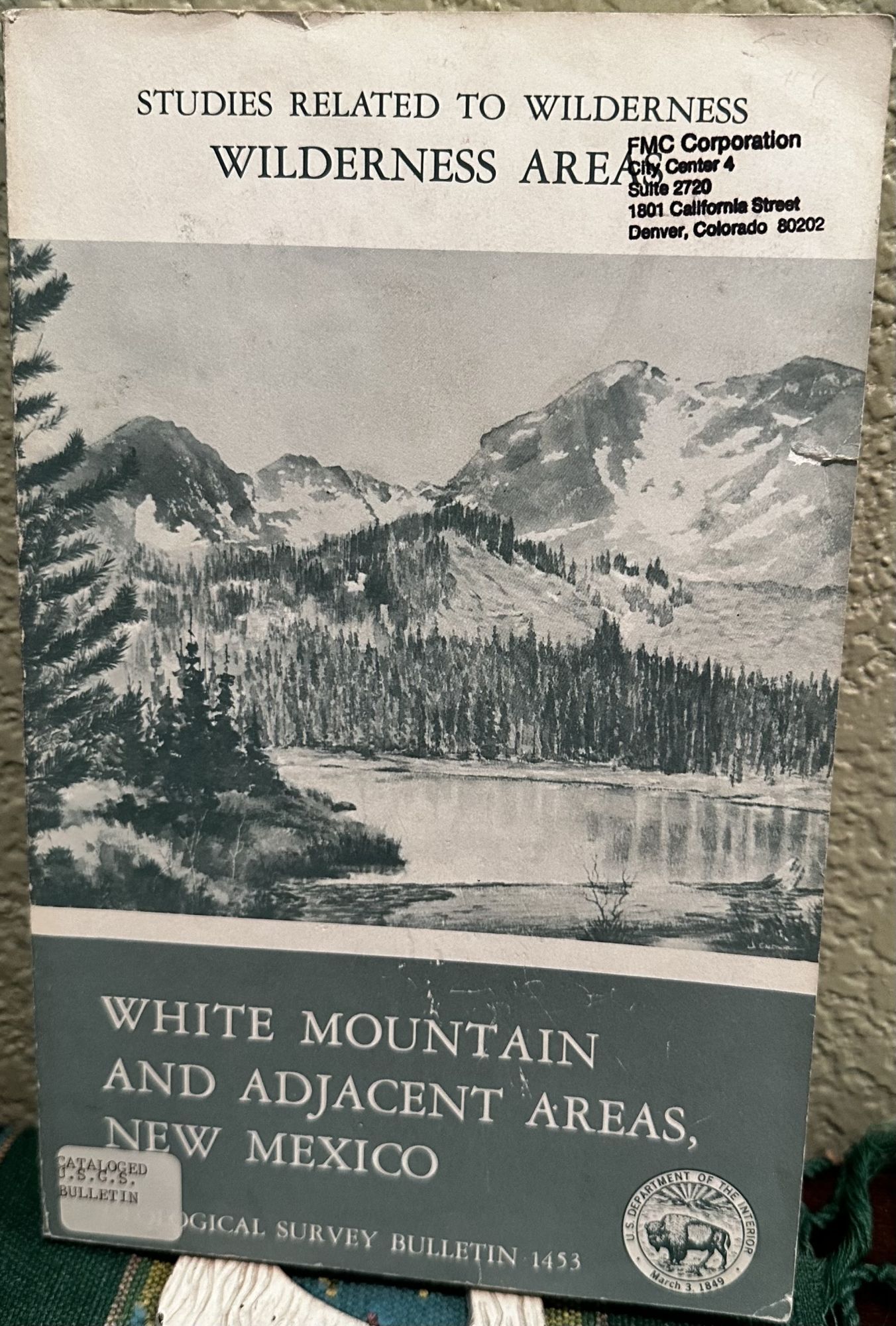 Mineral resources of the White Mountain Wilderness and adjacent areas, Lincoln County, New Mexico. Kenneth Segerstrom.