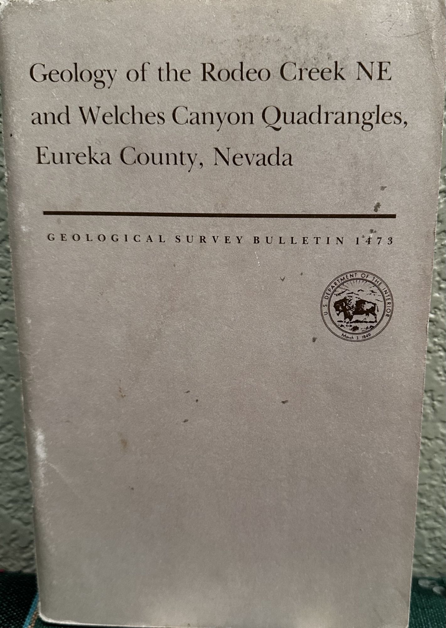 Geology of the Rodeo Creek NE and Welches Canyon Quadrangles, Eureka County, Nevada. James George Evans.