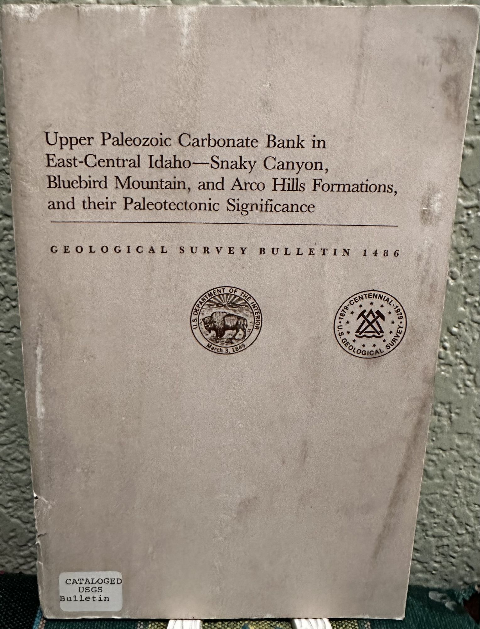 Upper Paleozoic Carbonate Bank in East-Central Idaho - Snaky Canyon, Bluebird Mountain, and Arco. B. Skipp.