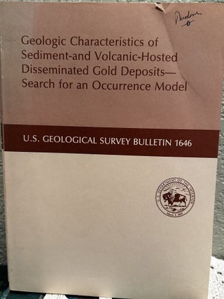 Item #20253 Geologic Characteristics of Sediment-And Volcanic-Hosted Disseminated Gold...