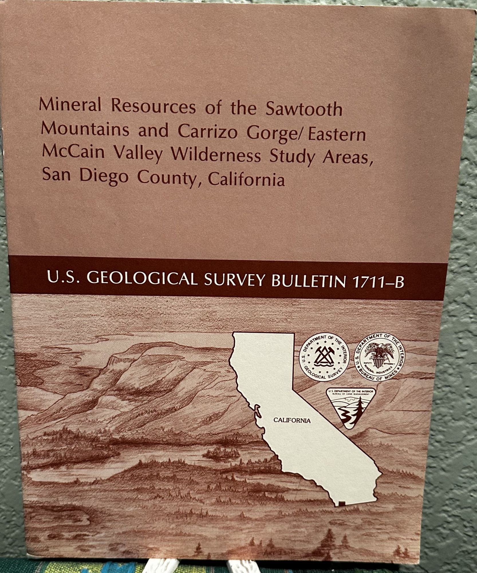 Mineral Resources of the Sawtooth Mountains and Carrizo Gorge/eastern Viccain Valley Wilderness. V. R. Todd.