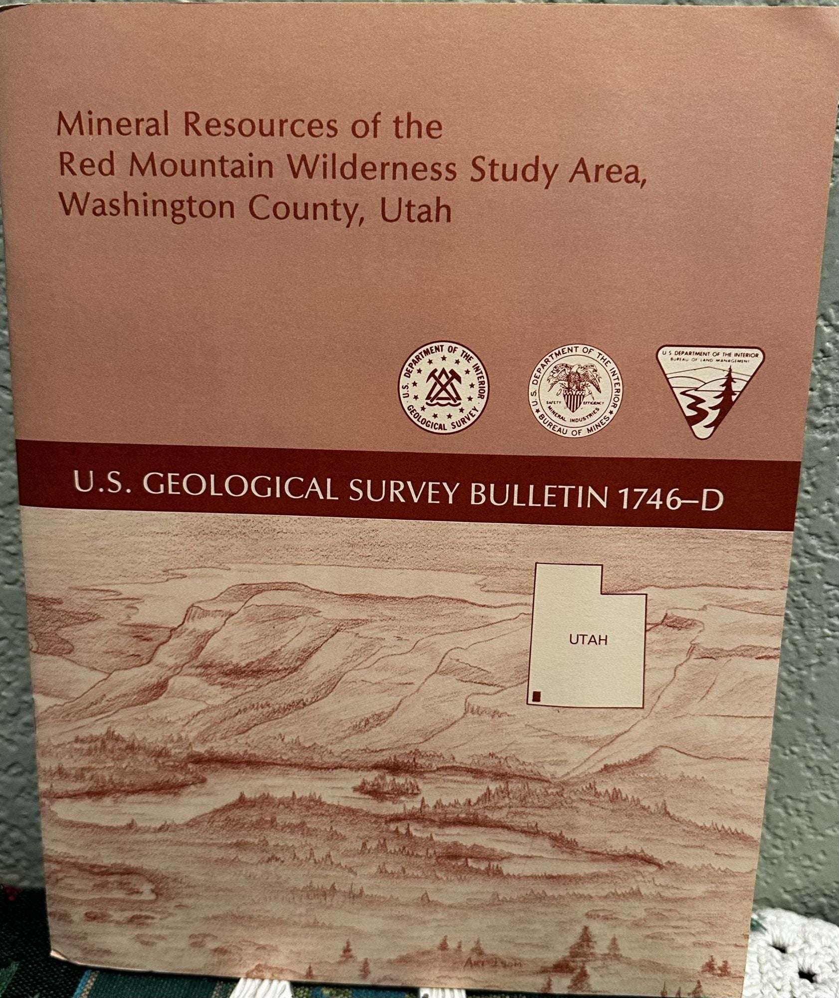 Mineral Resources of the Red Mountain Wilderness Study Area, Washington, County, Utah. B. B. Houser.