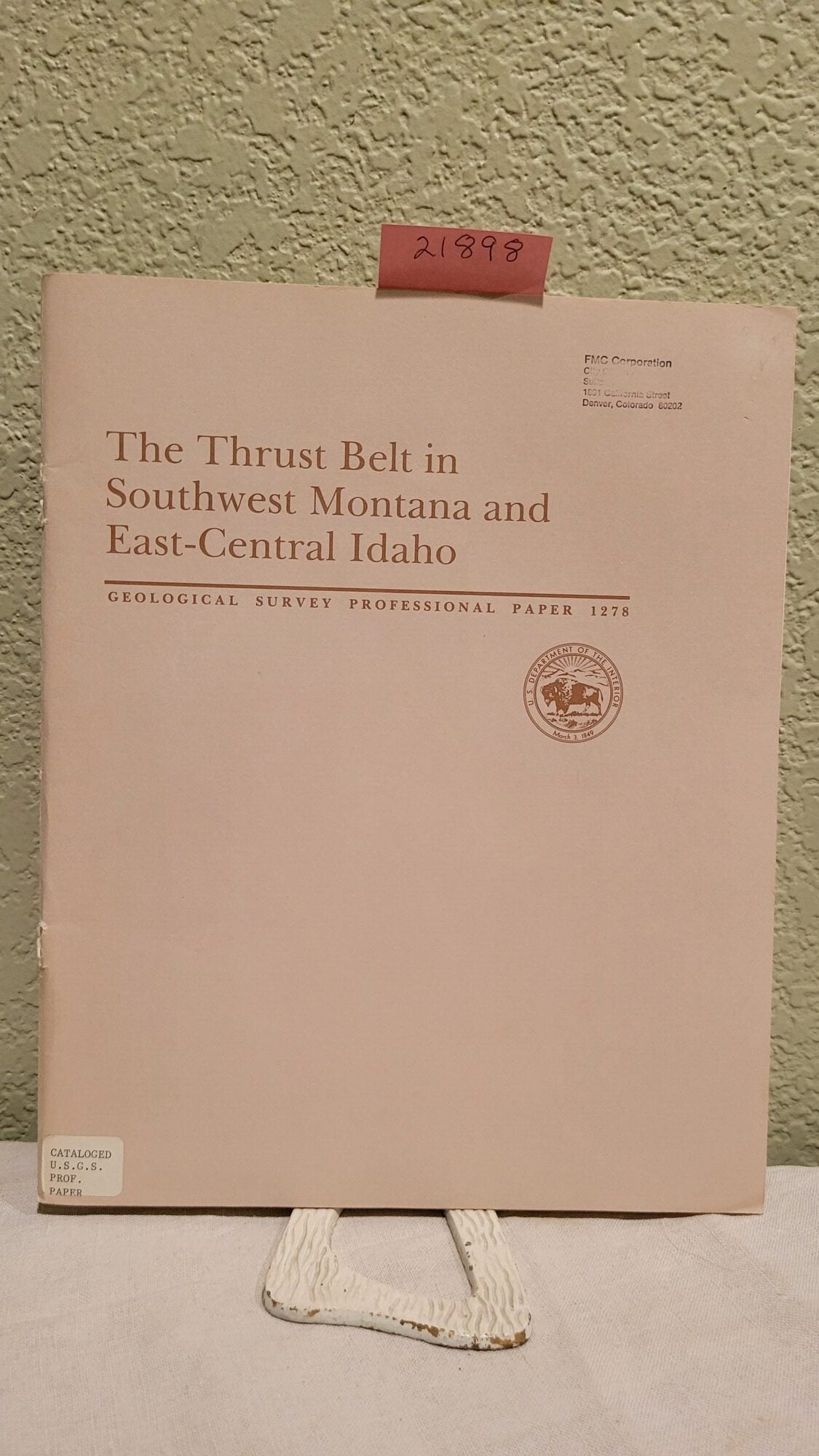 The Thrust Belt in Southwest Montana and East-Central Idaho. E. T. Lopez Ruppel, D. A.