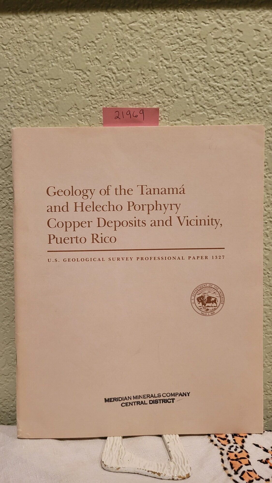 Geology Of The Tanama And Helecho Porphyry Copper Deposits And Vicinity, Puerto Rico. D. Cox.