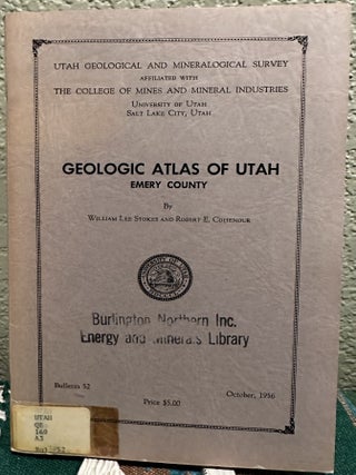 Item #25203 Geologic atlas of Utah, Emery County, William Lee Stokes
