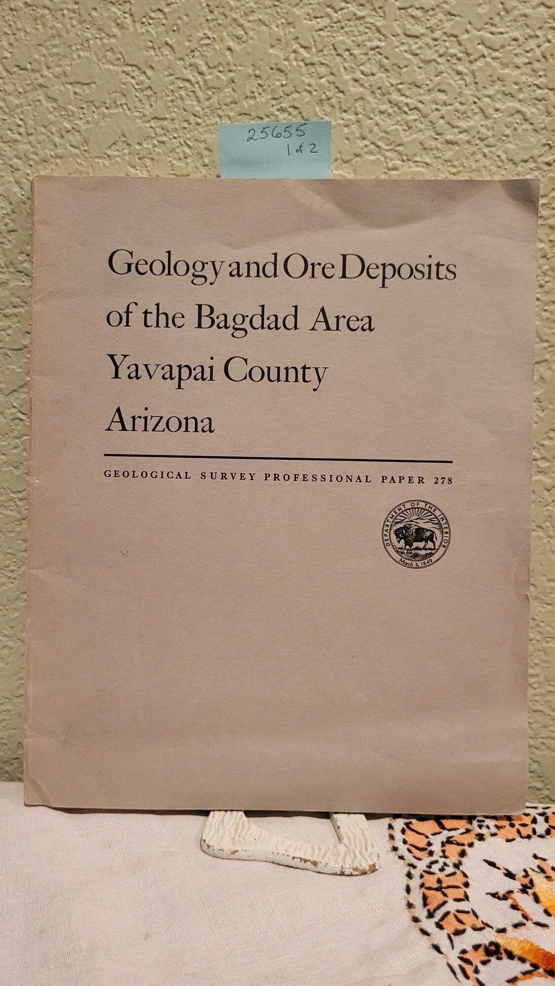 Geology and ore deposits of the Bagdad area, Yavapai County, Arizona. Charles Alfred Anderson.