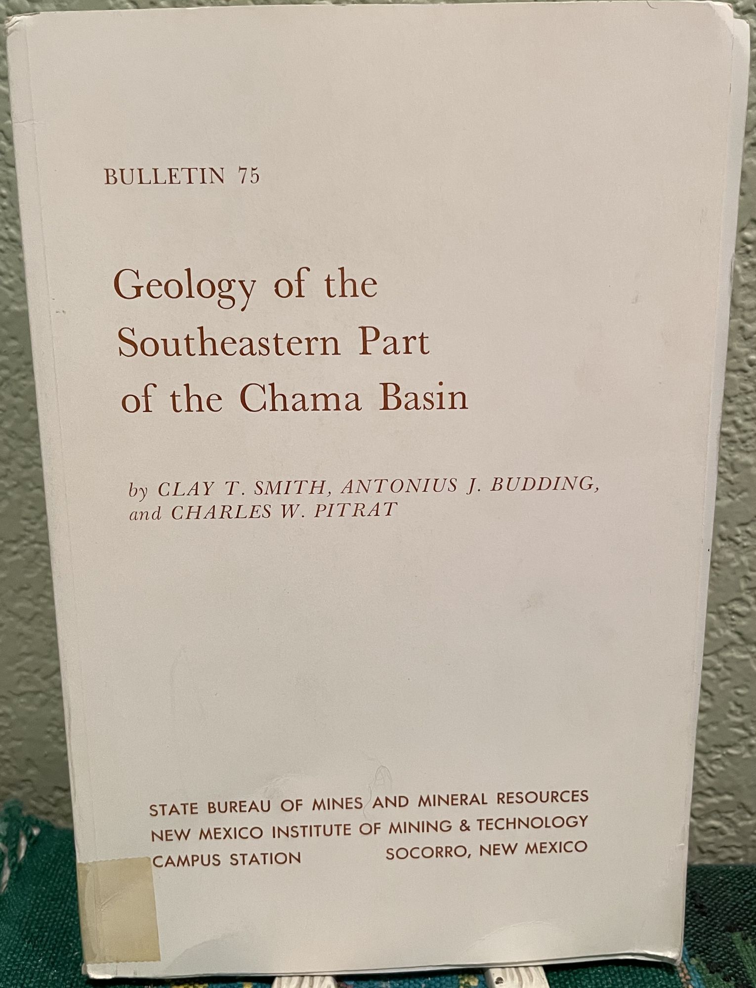 Geology of the Southeastern Part of the Chama Basin. C. T. Smith.