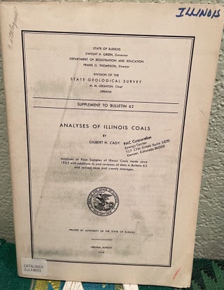 Item #25980 Analysis of Illinois Coals. G. H. Introduction Cady