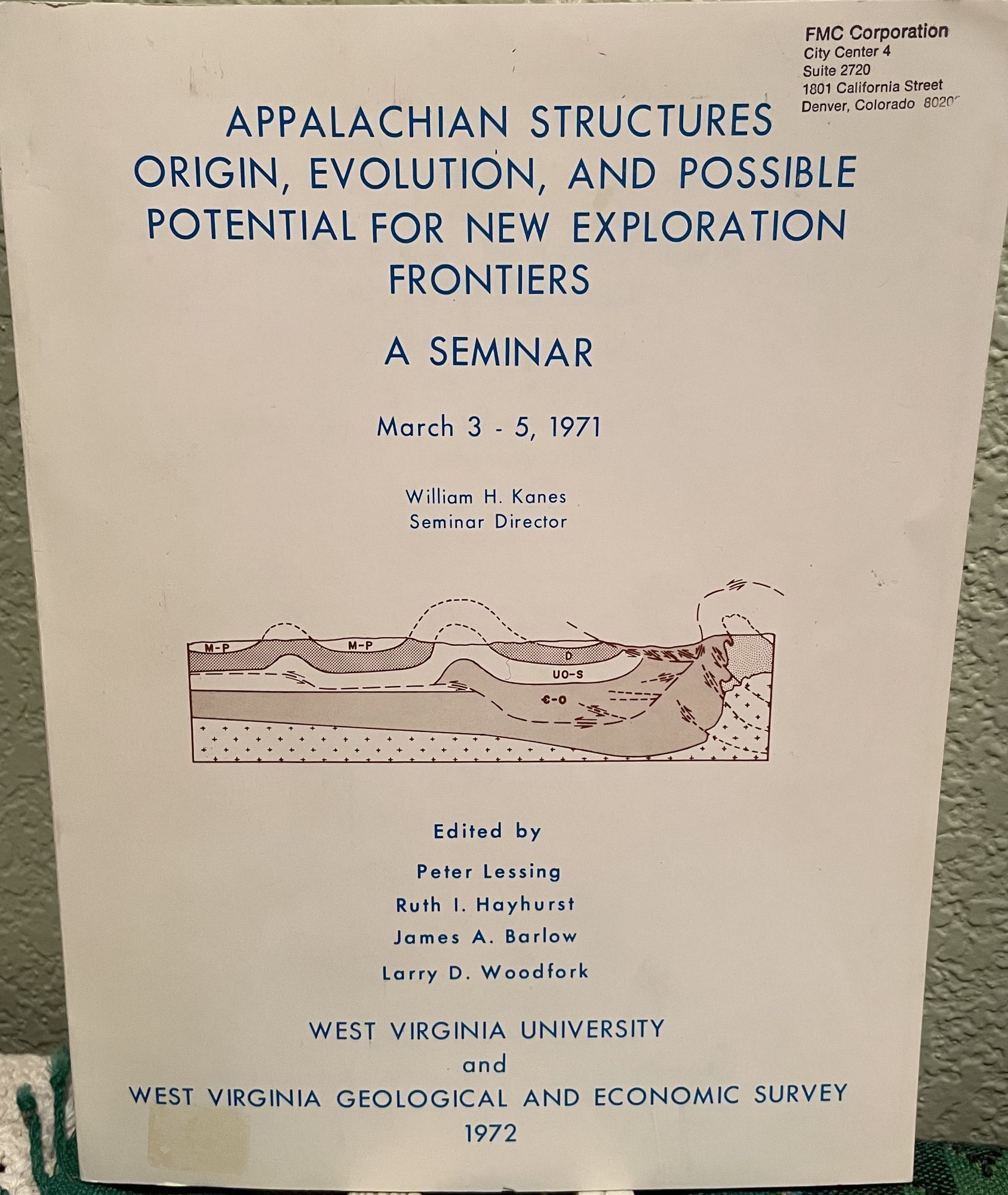 Appalachian Structures Origin, Evolution, and Possible Potential for New Exploration Frontiers; a. Peter Lessing, Ruth I. Hayhurst.
