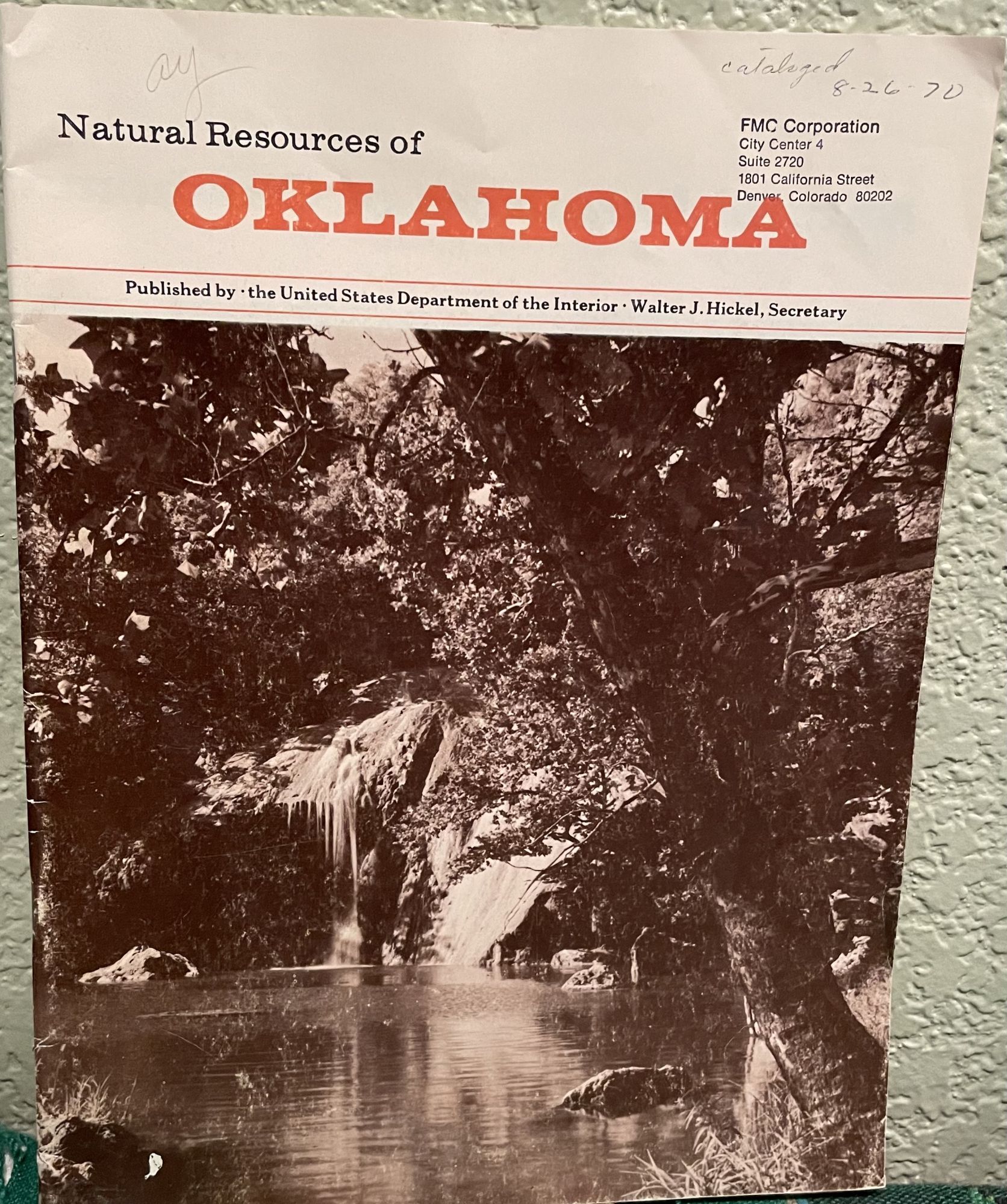 Natural Resources of Oklahoma. The United States Department Of The Interior.