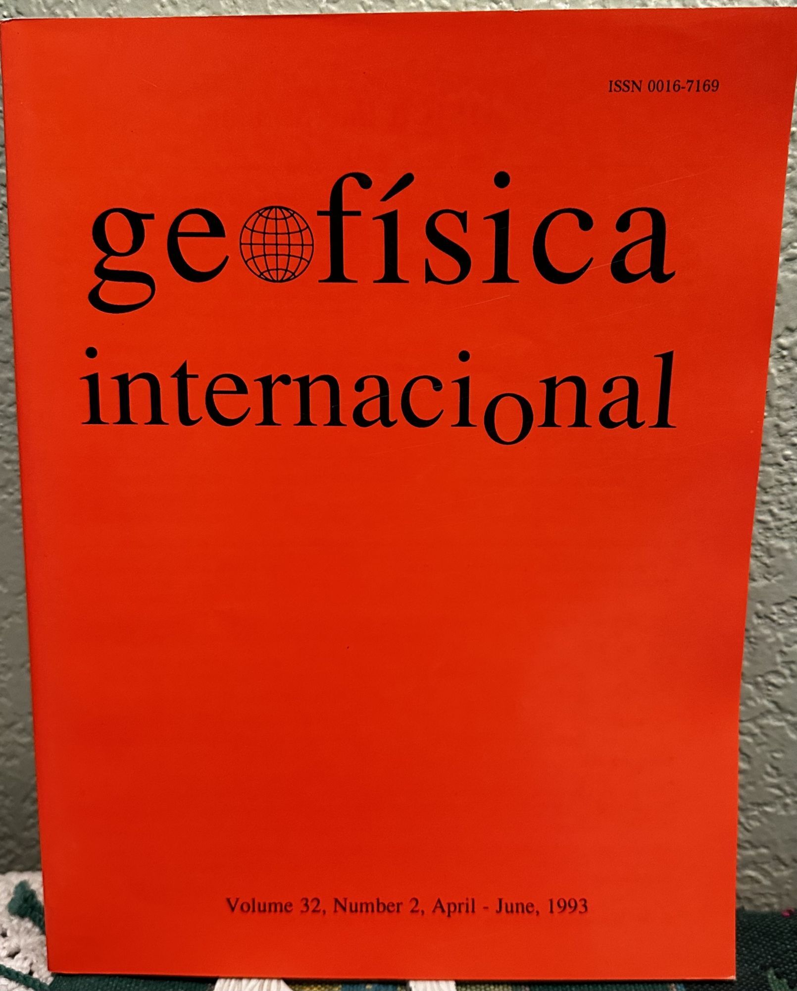 Geoquimica En Mexico (Spanish Language) Special Issue Geofisica Internacional. S. P. Verma.