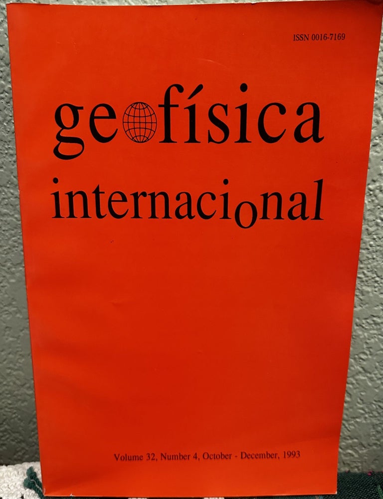 Item #26722 Colima Volcano ( Geofisica Internacional Volume 32, No. 4. Martin Del Posso, A. L., M. Eds Sheridan.