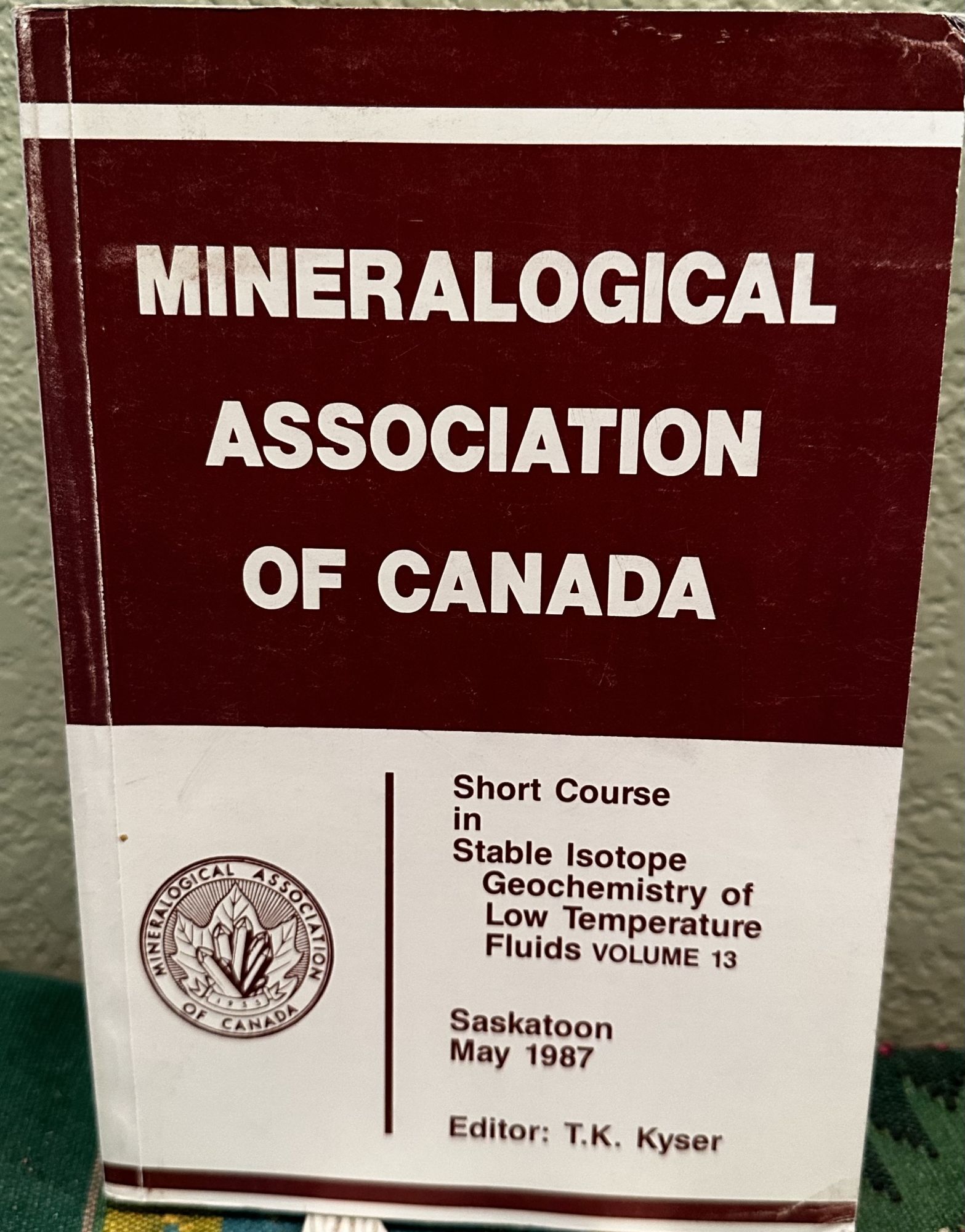 Mineralogical Association of Canada Short Course in Stable Isotope Geochemistry of Low. T. Kurtis Kyser.