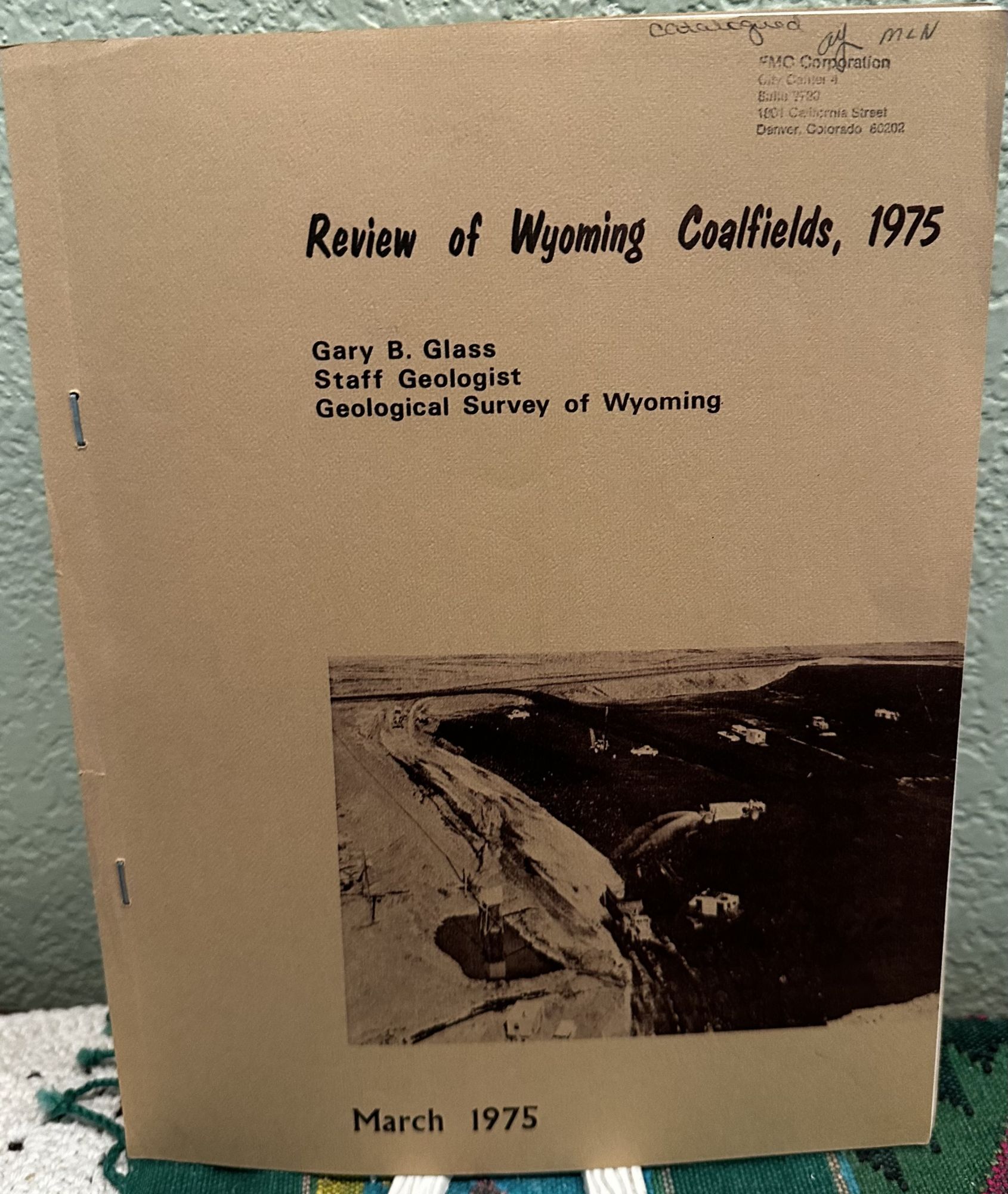 Review of Wyoming Coalfields, 1975. G. B. Glass.