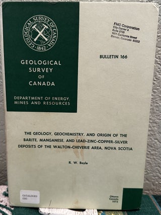 Item #28396 The geology, geochemistry, and origin of the barite, manganese, and...