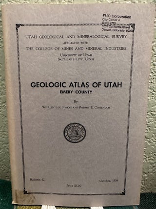 Item #28512 Geologic atlas of Utah, Emery County, William Lee Stokes
