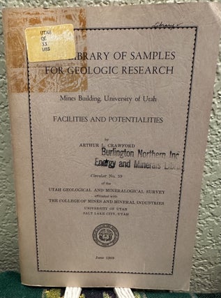 Item #28548 The library of samples for geologic research, Mines Building, University of Utah...