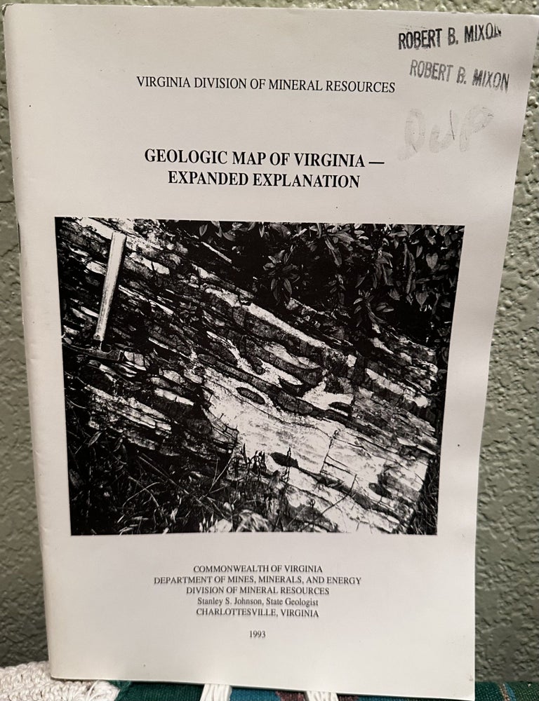 Geologic Map of Virginia - Expanded Explanation | T. M. Ii Gathright ...