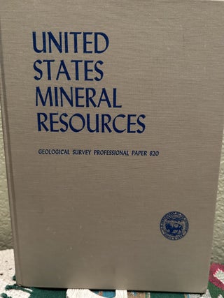 Item #29195 United States Mineral Resources. D. A. Brobst, W. P. Pratt