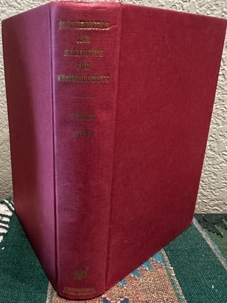 Item #29260 Mathematics and Statistics for Technologies. H. G. Cuming, C. J. Anson
