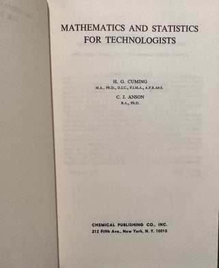 Mathematics and Statistics for Technologies