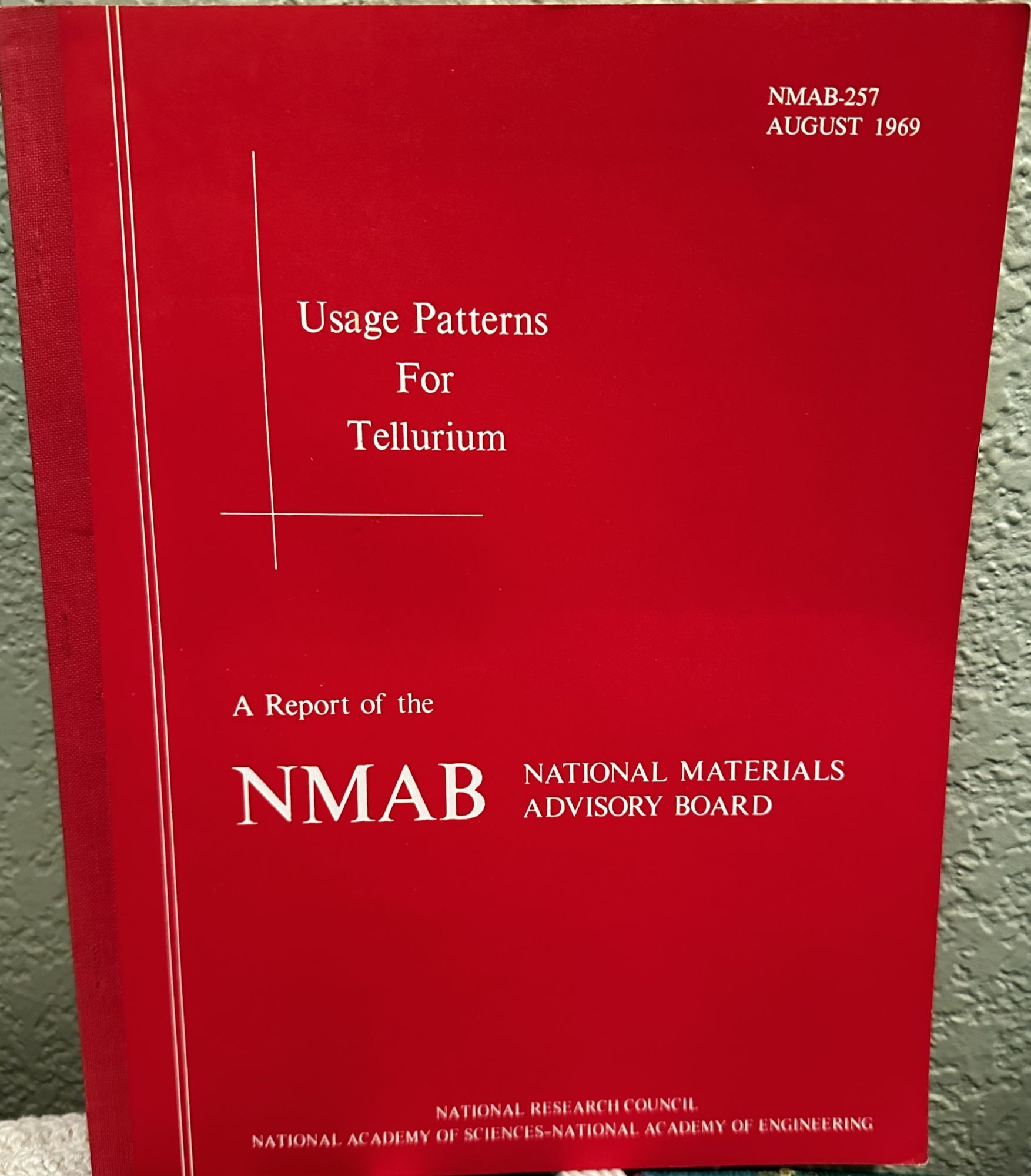 Usage Patterns for Tellurium. Panel Of Tellurium.