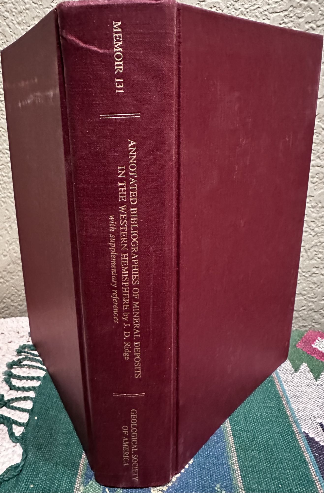 Annotated Bibliographies of Mineral Deposits in the Western Hemisphere. J. D. Ridge.