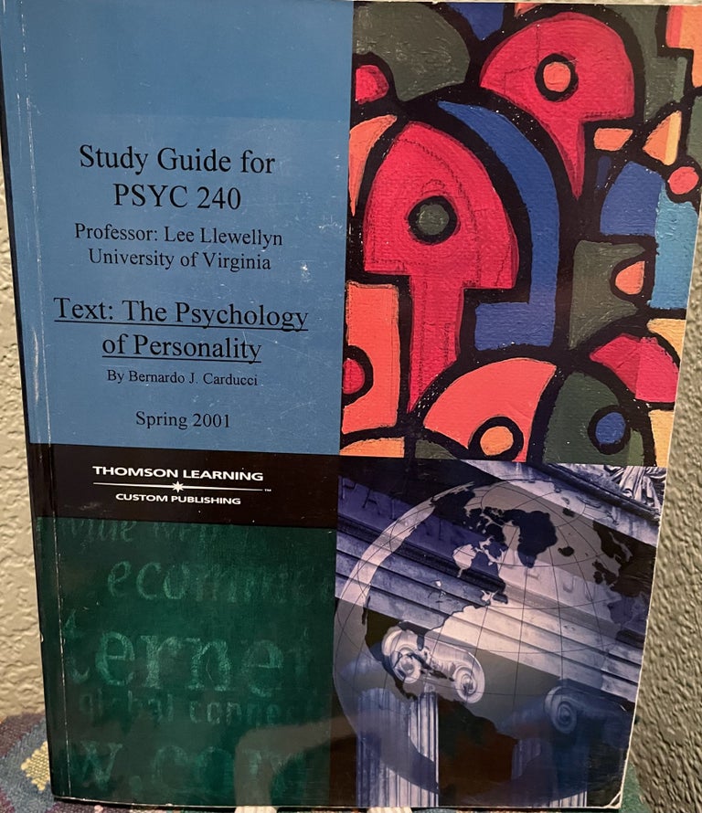 Item #30430 Study Guide for Psyc 240. B. J. Carducci.