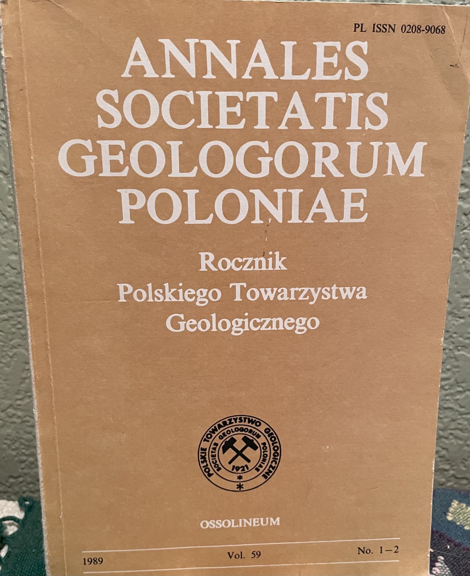 Rocznik Polskiego Towarzystwa Geologicznego Mostly in English, Year Book of the Polish Geological. 