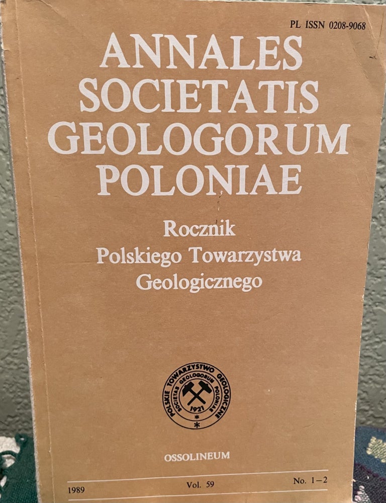 Item #30499 Rocznik Polskiego Towarzystwa Geologicznego Mostly in English, Year Book of the Polish Geological Society.