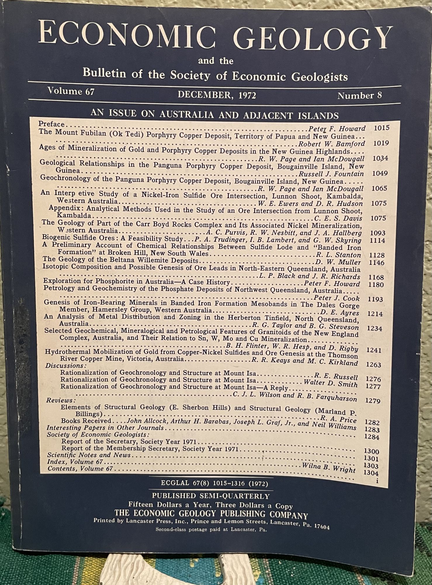 An Issue on Australia and Adjacent Islands. P. F. Howard.